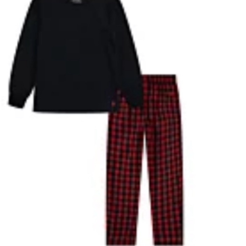 NWT  Boys Ralph Lauren Black and Red Pajama Set Classic Sleepwear